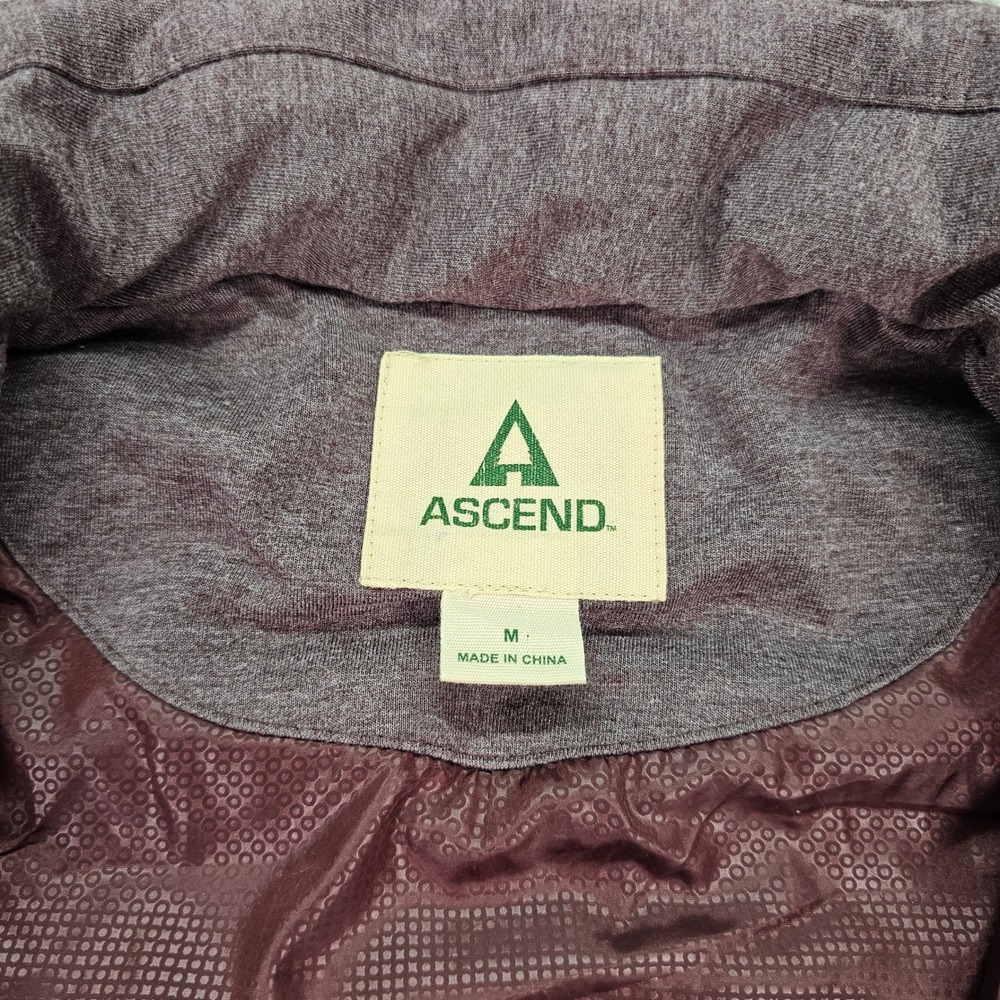Ascend Quilted Heathered Purple Vest Womens Size M Full Zip Pockets Stand Collar - Picture 5 of 7